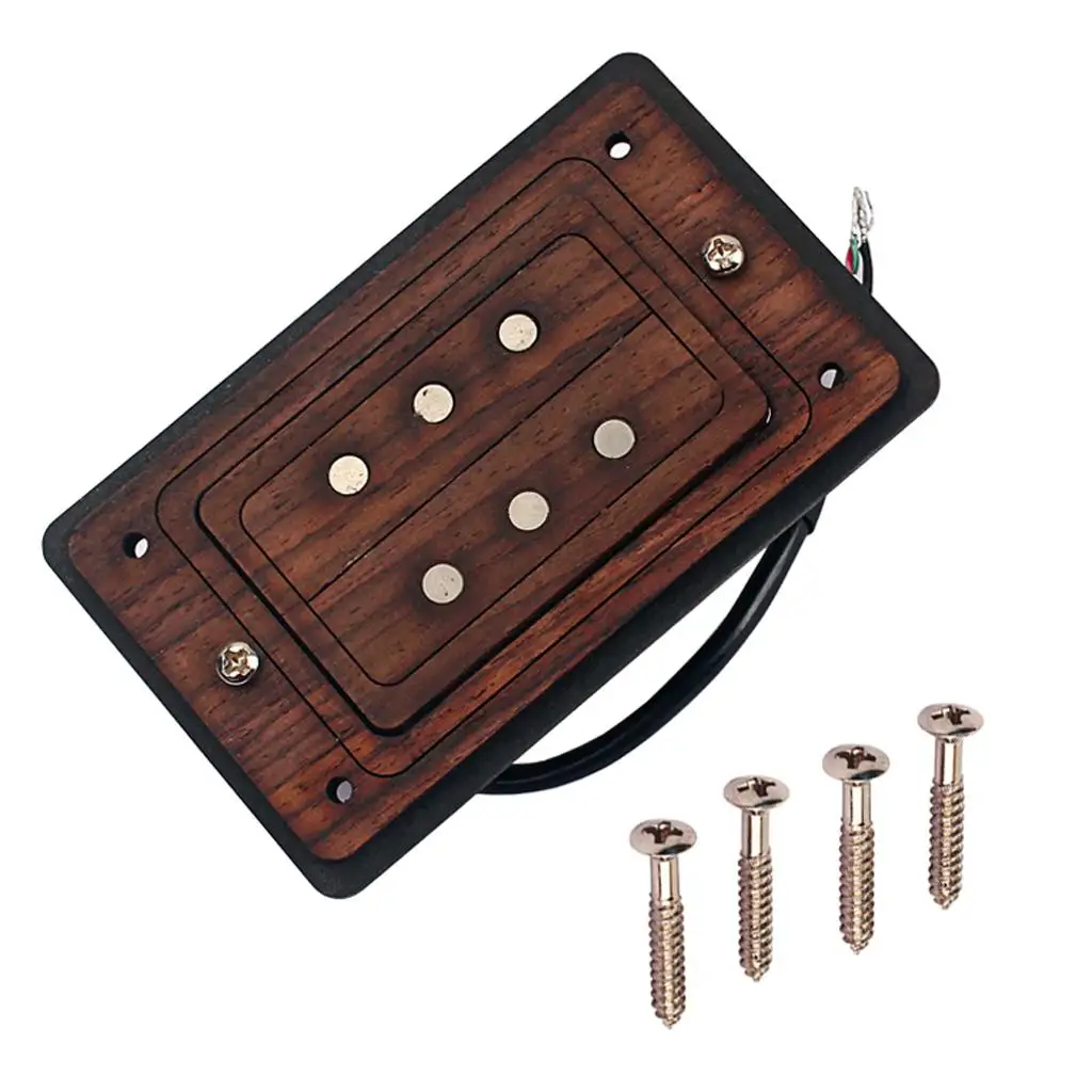 Wired 3 String Cigar Box Guitar Double Coil Pickup with Screws DIY