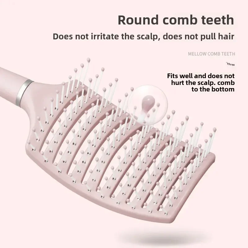 Big curved comb Hairbrush Air Cushion Comb Fluffy Anti-Hair Loss Massage Hair Brush For All Hair Types For Long Thick Thin Curly image 4