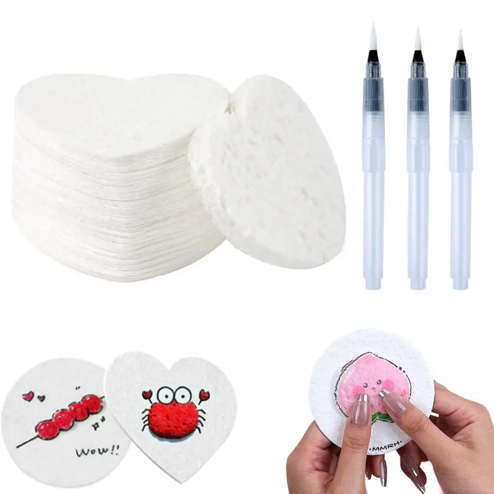 مجموعات فنية من نسيج الرغوة ورق رسم فارغ ثلاثي الأبعاد إسفنجة قماشية سحرية مع فرشاة مياه بيضاء منتفخة ورق طلاء لوازم فنية