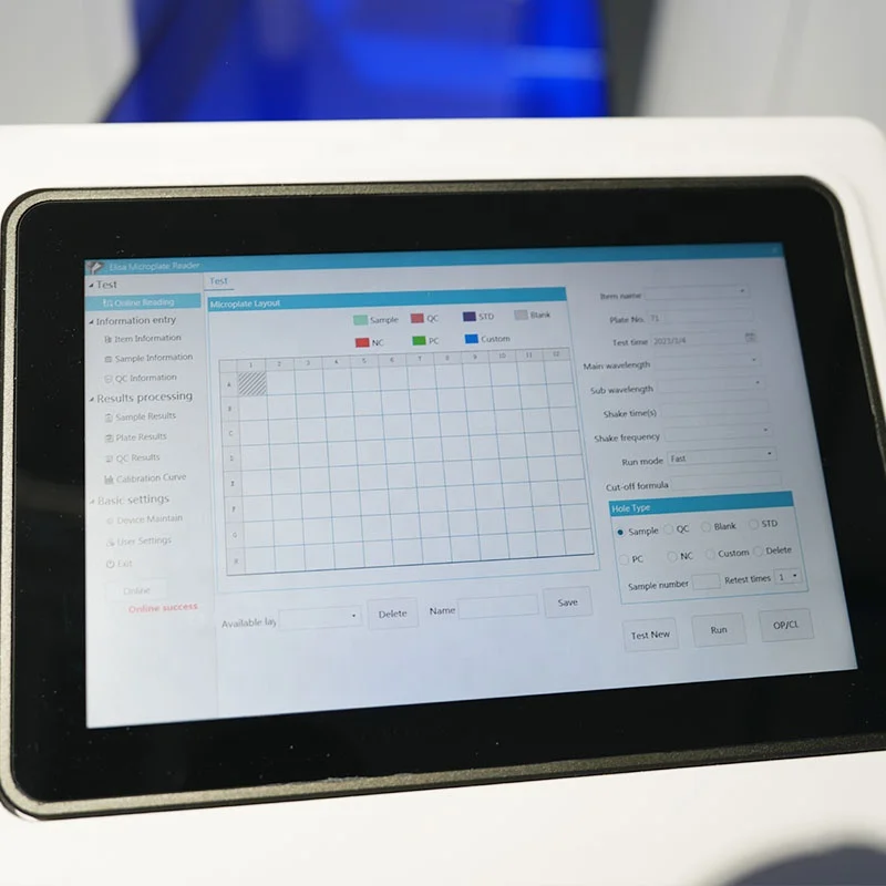 ELISA Reader Fluorescence Immunoassay 96 Well Plate Laboratory Elisa Kit Reader
