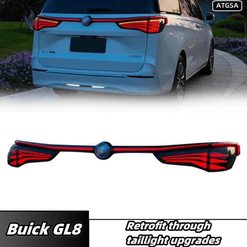 The For Buick GL8 ES 653T 20-23 Led taillight assembly is upgraded with a light conversion brake light turn signal