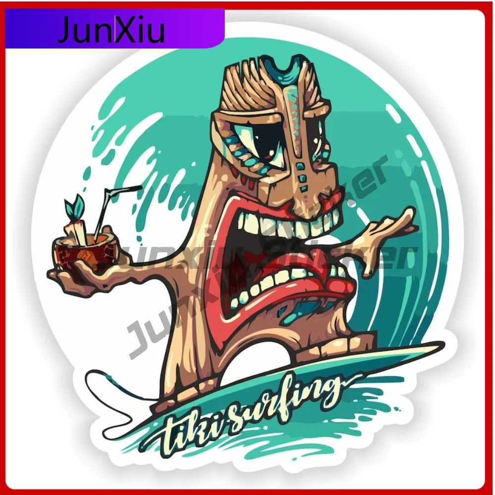 

Tiki Surfer Pvc Stickers Scratch Cover Vinyl Decals Custom Decals Boat Decals Vinyl Custom Waterproof Decal Car Rear Bumper