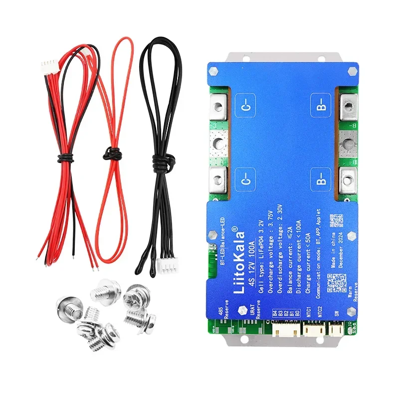 LiitoKala 4S-12V100A الذكية BMS Lifepo4 4S بلوتوث نظام العاكس الشمسي LFP تخزين الطاقة BT EV RV المدمج في بلوتوث BMS #5