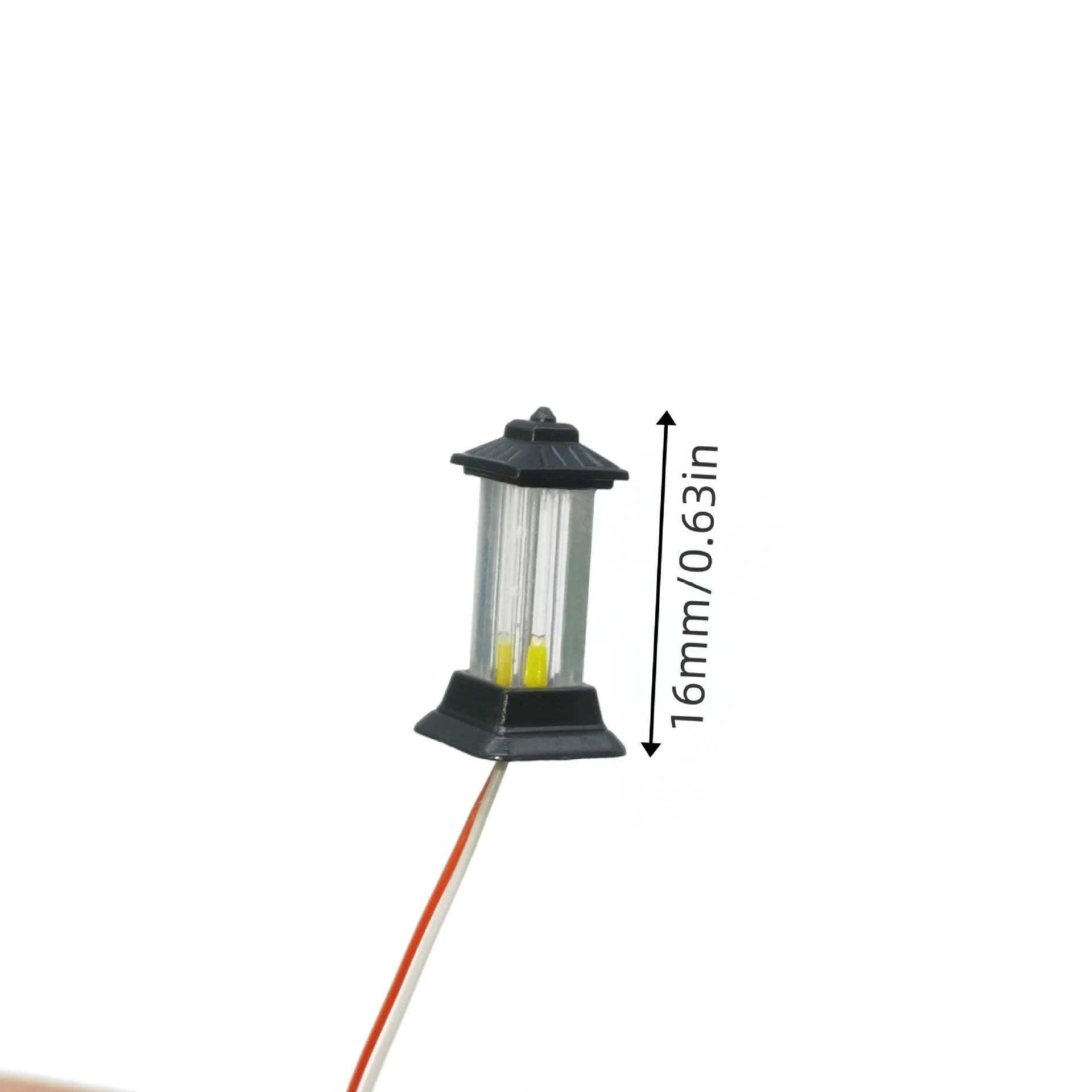 5er-Set Modellbausätze für Rasenlampen im Maßstab 1:87 (HO-Skala), 3V LED-Straßenlaternen-Modell für Parkgebäude, Grasland, Laternenpfahl, Diorama-Zubehör – Detail 3