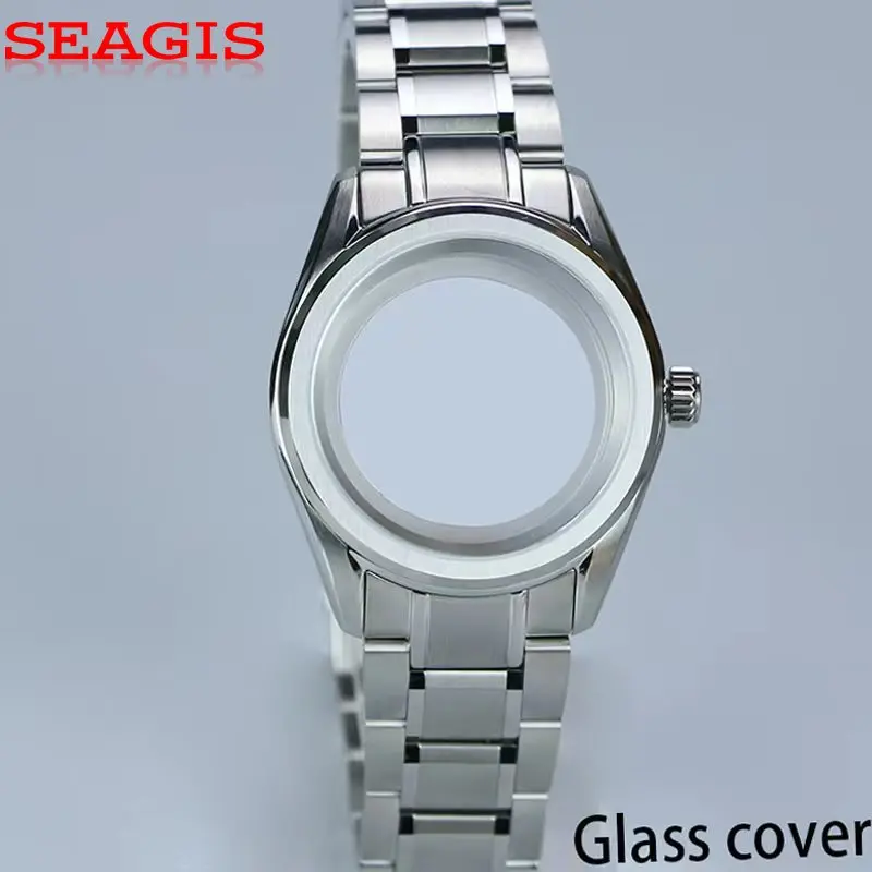 Boîtier de montre GS 38mm, Bracelet, mouvement NH35/NH34, saphir de luxe AR, boîtier en acier inoxydable adapté au cadran 28.5mm