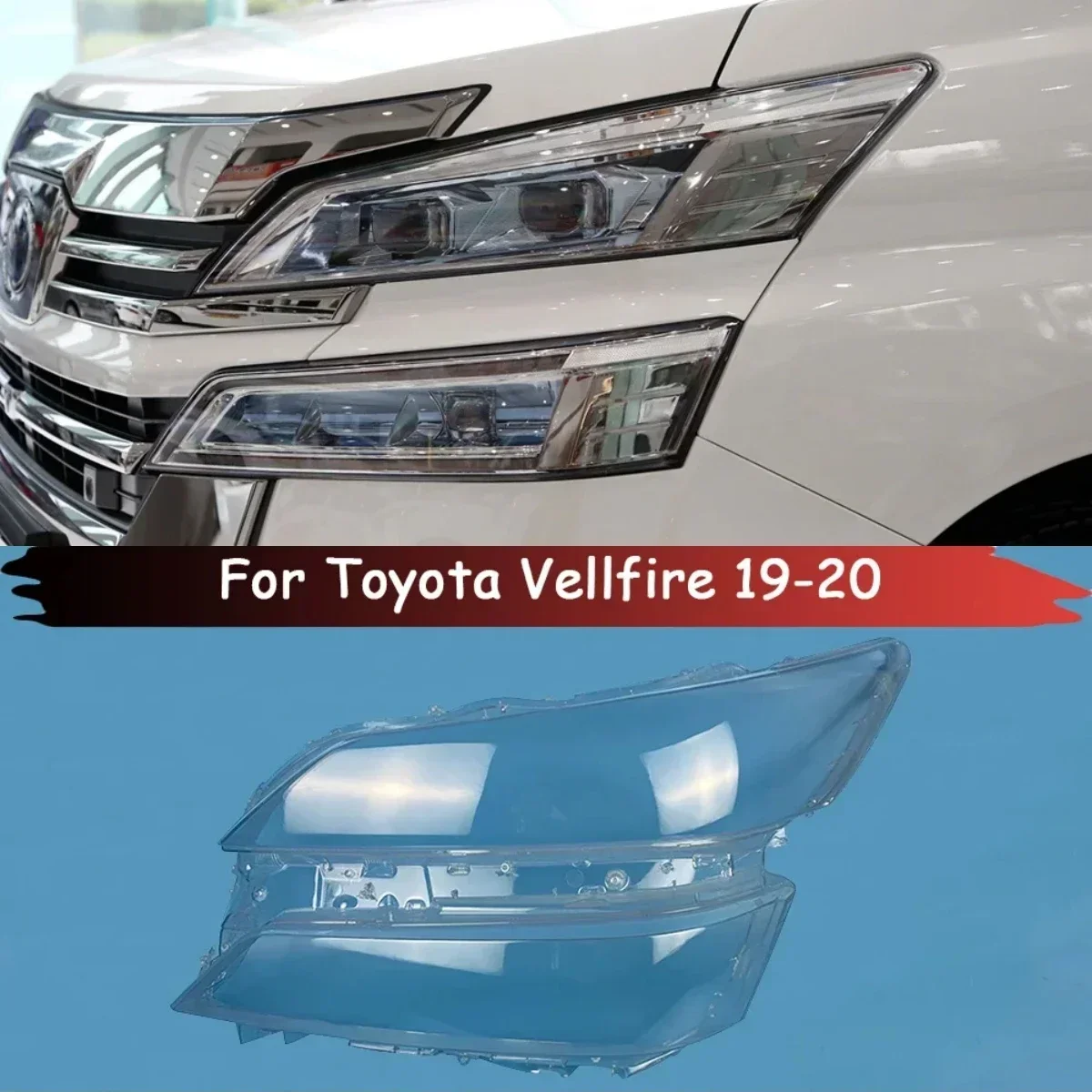 

Налобный фонарь для Toyota Vellfire, налобный фонарь, прозрачный абажур, Водонепроницаемые Яркие колпачки для ламп 2019 2020