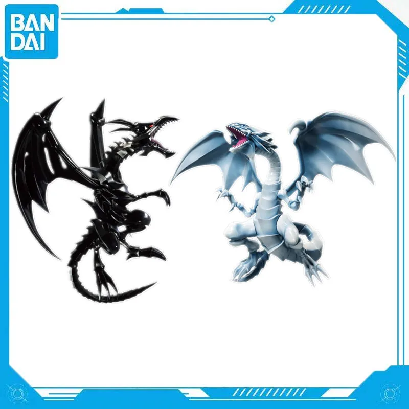 Bandai Genuine Anime Yu-Gi-Oh Red Eye Black Dragon Blue Eye White Dragon Duel Monsters Figure Model 11cm/13cm PVC Toy Gift Doll