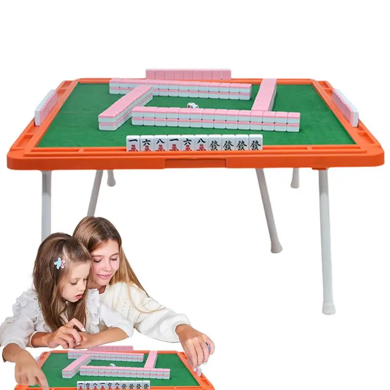 

Chinese Traditional Mahjong Games Smooth Polishing Tile Games No Odor Travel Game Set Includes Table Legs For Travel