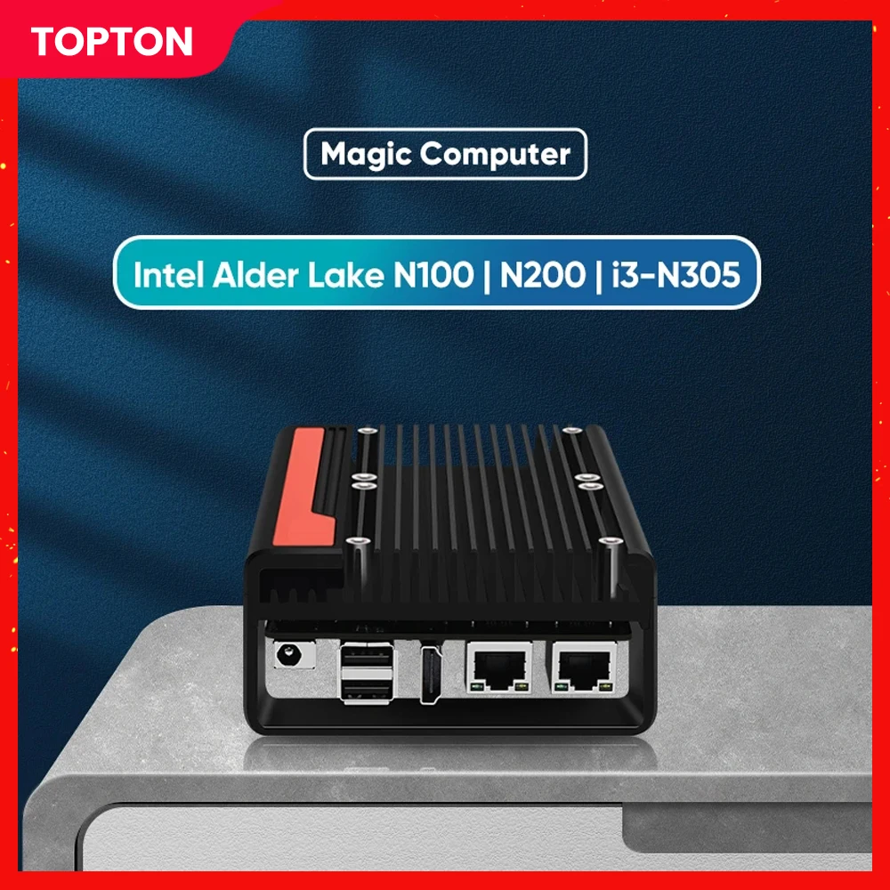 

Topton New 12th Gen Firewall Mini PC 2*10G SFP 2x Intel i226-V i3 N305 N100 DDR5 NVMe PCIEx8 2*SATA Soft Router Proxmox Server