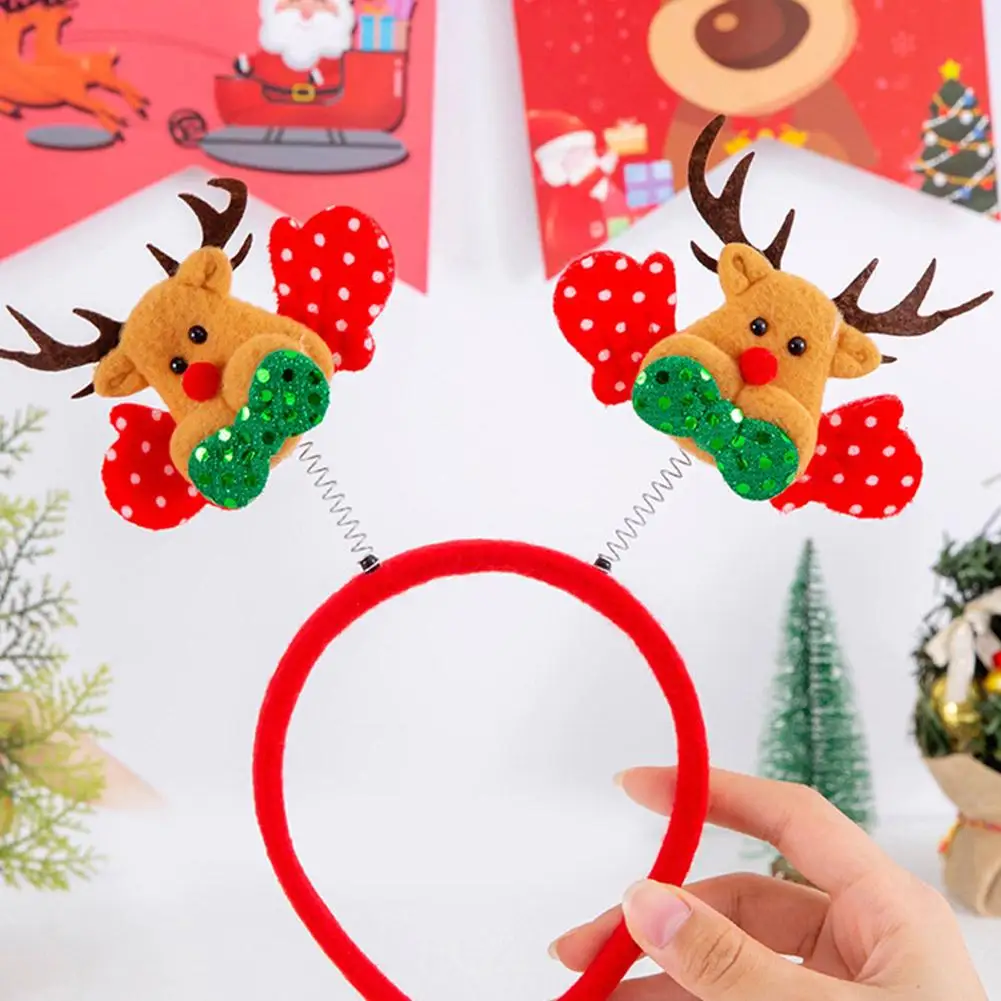 1pc Christmas Headband Decorations Snowman Santa Claus Elk Xmax Tree Hair Accessories Photo Props Party Christmas Decoration