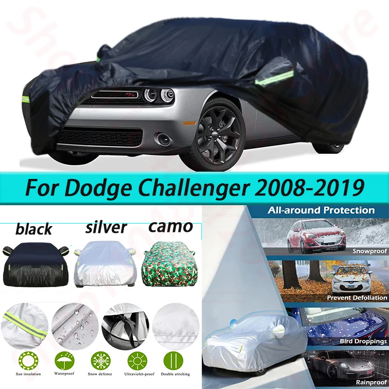 

Car Covers For 2008-2019 Dodge Challenger 190T Covers Waterproof Windproof Strap