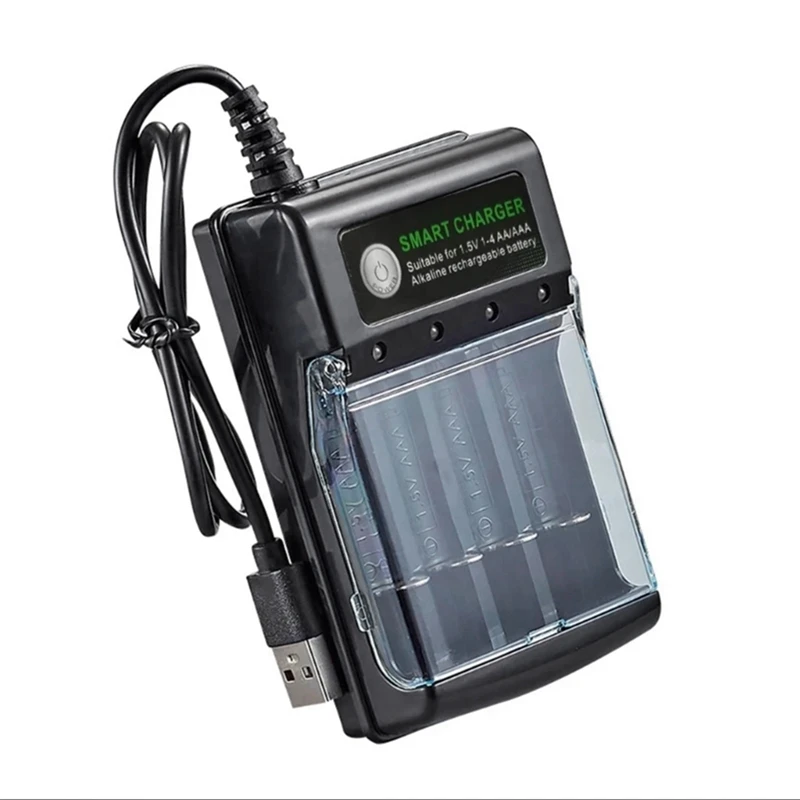 4 Slots Smart USB Battery Charger for Rechargeable Battery AA AAA AAAA 1.5V Alkaline 14500 10440 16340 10440 3.2V Charge-DTB3 view 4