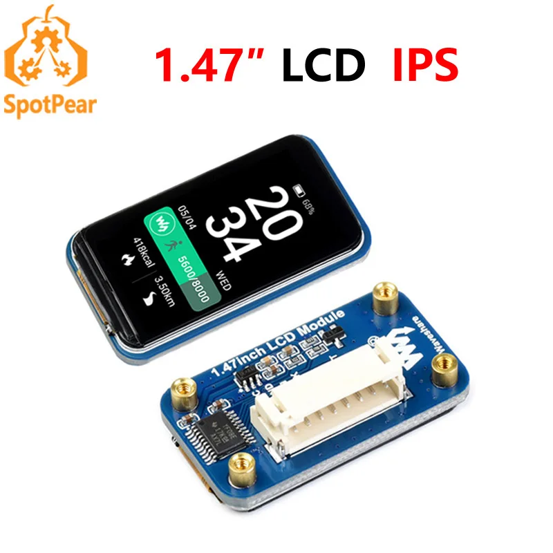 1.47inch LCD Display Module IPS 172x320 Resolution SPI Interface for Arduino / Raspberry Pi / STM32