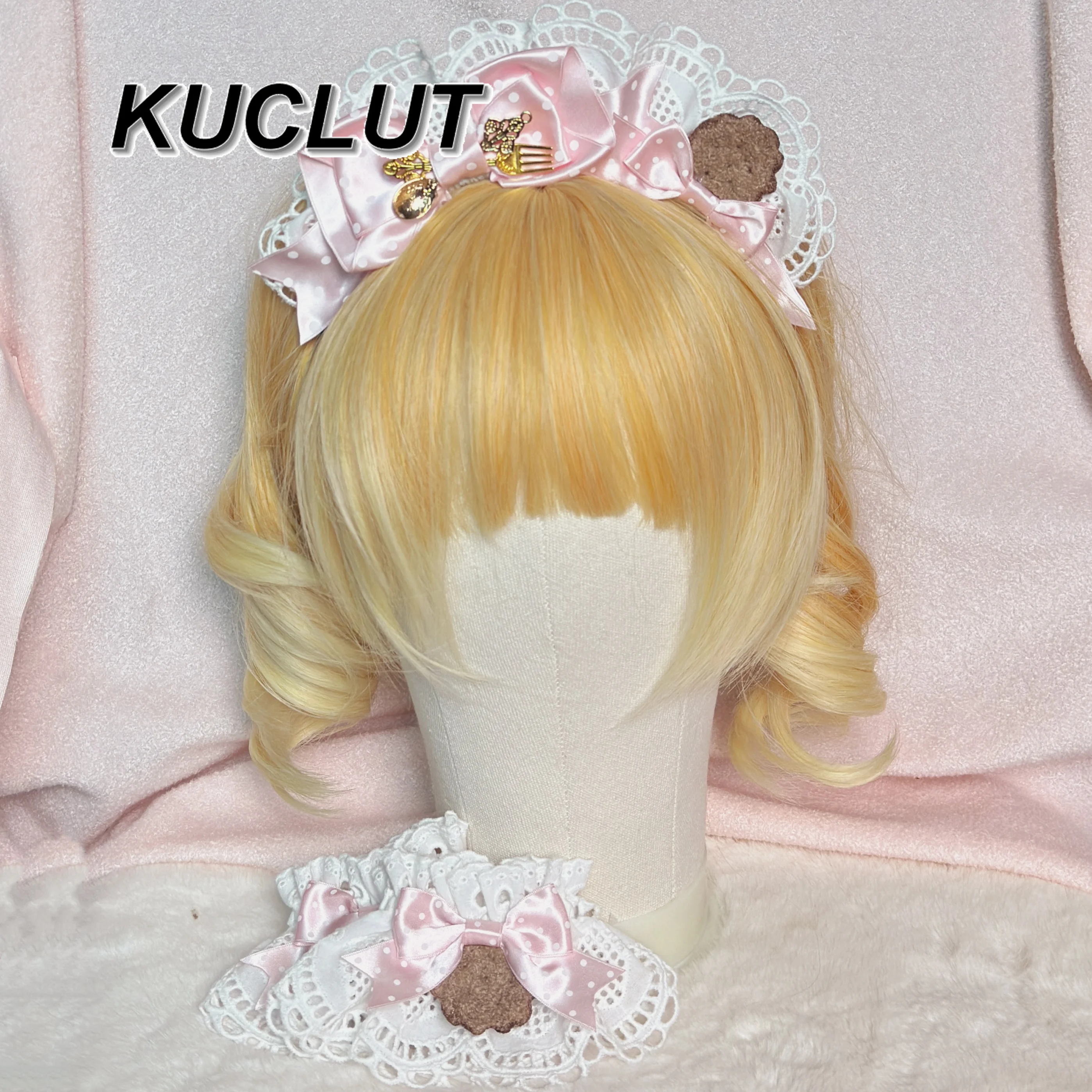 코스프레 액세서리 오리지널 로리타 스타일 새로운 헤드웨어 수제 소녀 액세서리 달콤하고 귀여운 KC 핸드 슬리브 헤어밴드