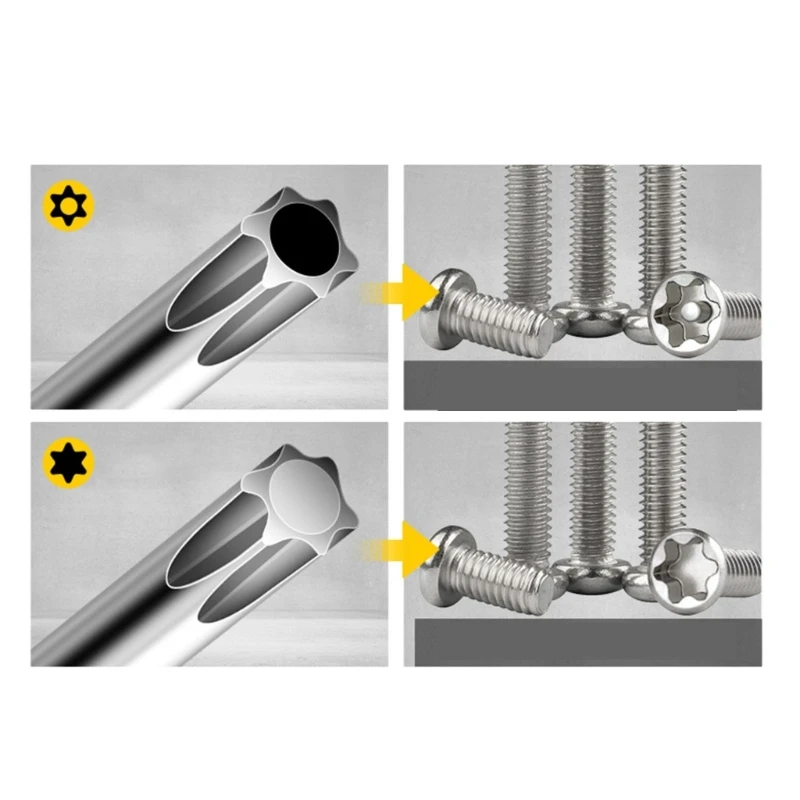 10Pack Torx Testa Cacciavite Bit Set Hex Shank Acciaio Cacciavite di Sicurezza Strumento A Prova di Manomissione Cacciavite Bit