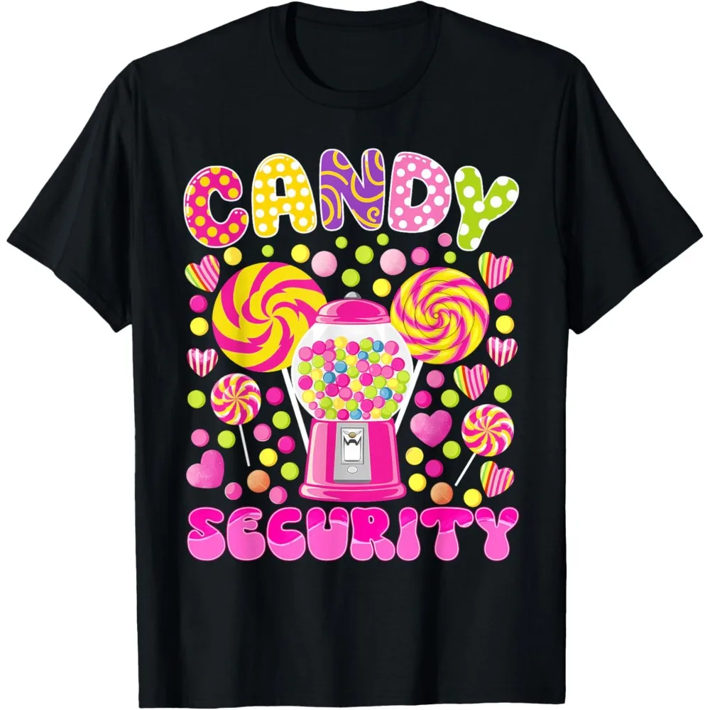 Funny Christmas Shirt Family Cute Candy Security T-Shirt Unique Christmas Festival Costumes Women Fashion Casual Daily Life Tops