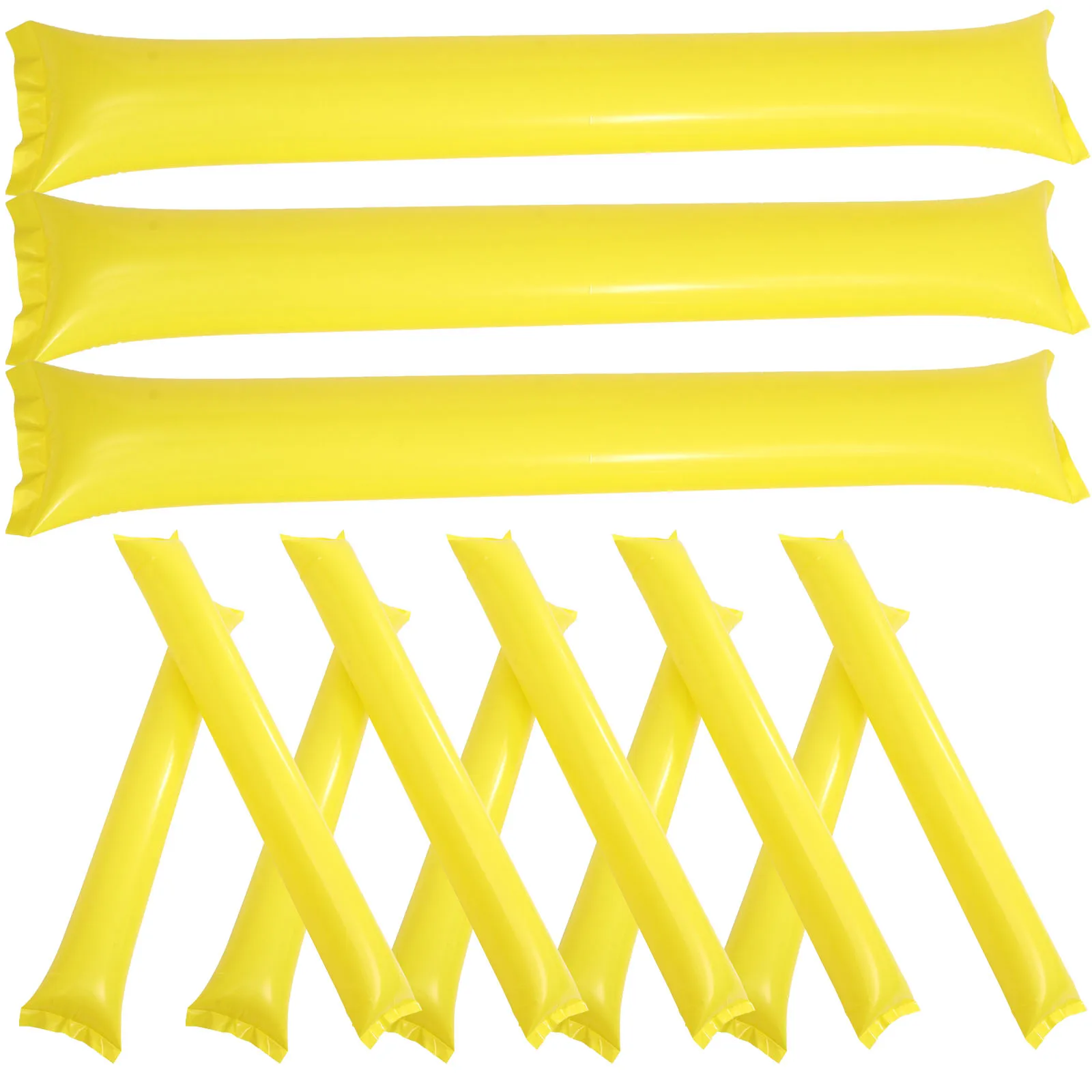 

40pcs Inflatable Cheer Sticks Party for Concert Sports Events Reusable Team Yellow Thickened