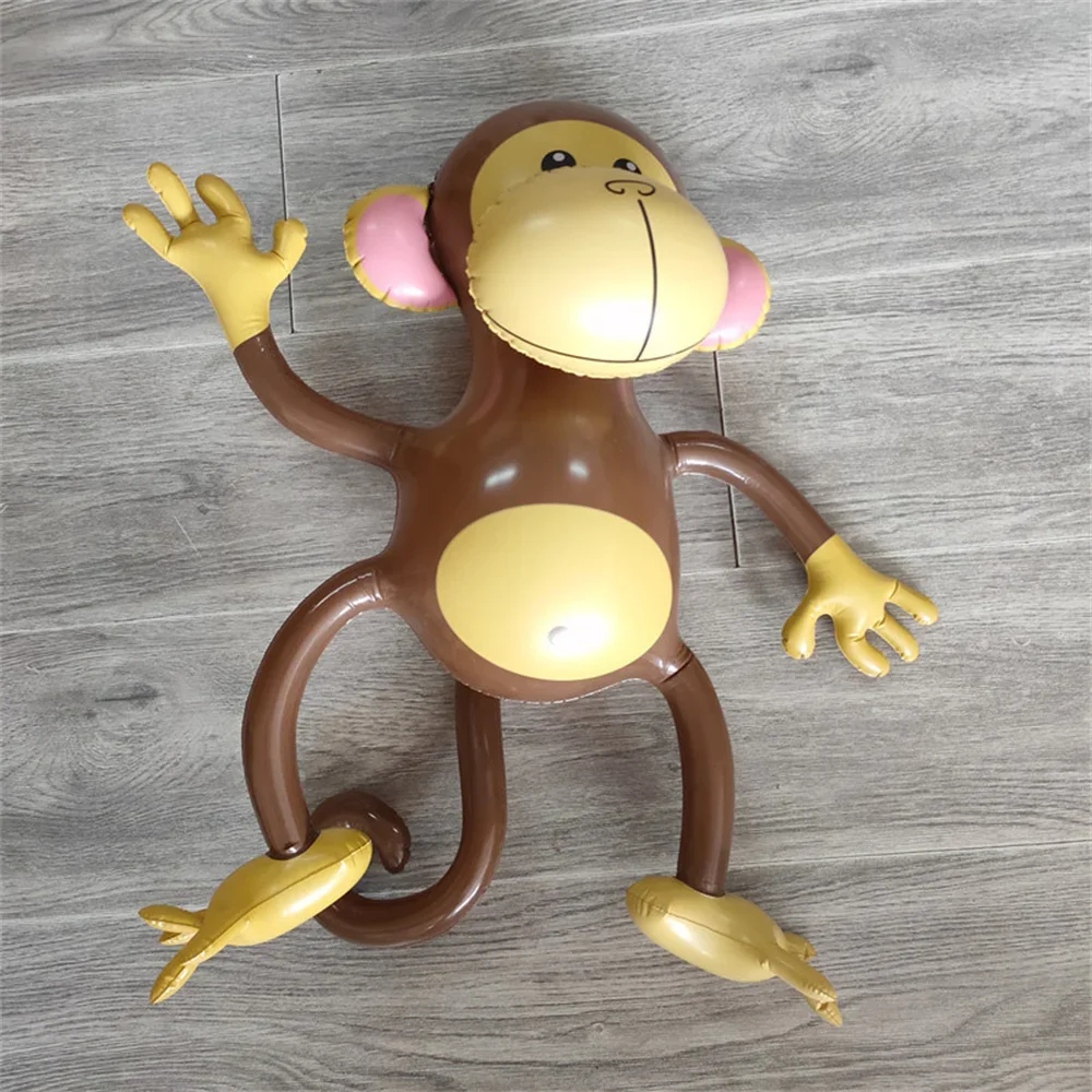 Cartoon Leakproof Home Portable for Kids Inflatable Toy Animal PVC Party Decor Cute Waterproof Lightweight Gift Monkey Balloon