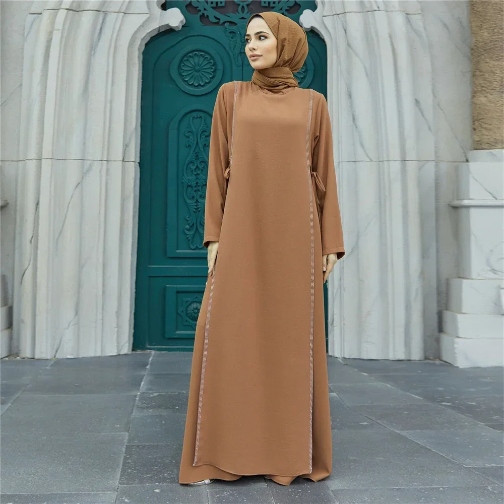 Eid Ramadan Abaya Kaftan Women Muslim Prayer Dress Modest Robe Arabic Islamic Clothing Dubai Turkey Caftan Djellaba Abayas Gown