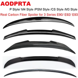 E90 E92 E93 Spoiler Rear Boot Trunk Lids Ducktail For BMW 3 Series E90 E92 E93 320i 325i 330i 335i High kick Real Carbon Fiber