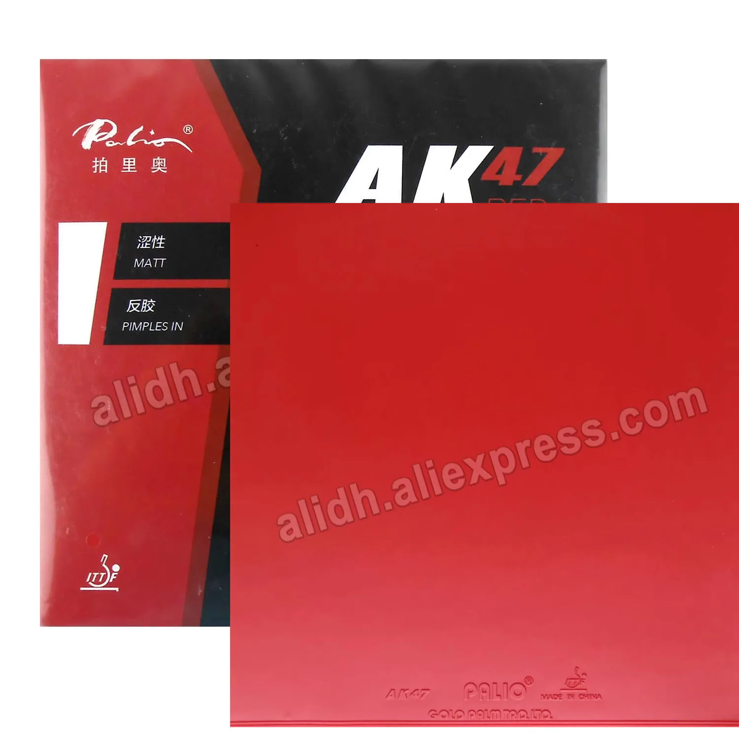 

Palio AK47 AK-47 AK 47 RED Matt Pips-in table tennis pingpong rubber 2.2mm H45-47