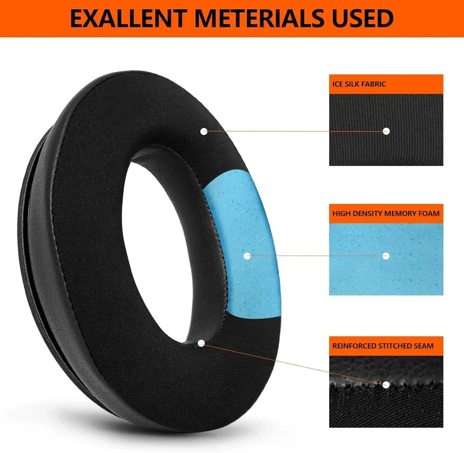 

Updated Cooling-Gel earpads,Compatible for QuietComfort QC45 Bose qc 35/35ii Replacement Ear Pads Cooling-Gel Noise Isolation