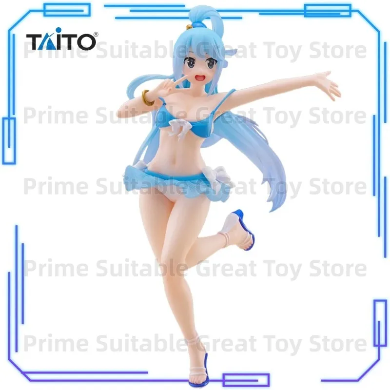 【En stock】TAITO Kono Subarashii Sekai Ni Shukufuku O 3 Coreful Aqua Swimsuit 18cm Figura de anime, modelo de juguete, regalo y colección