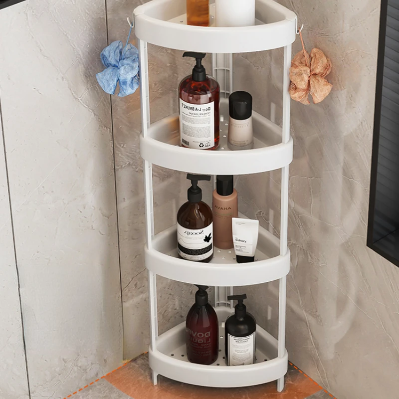 

Bathroom storage rack, bathroom basin rack, toilet plastic storage rack, multi-layer triangular frame, floor standing