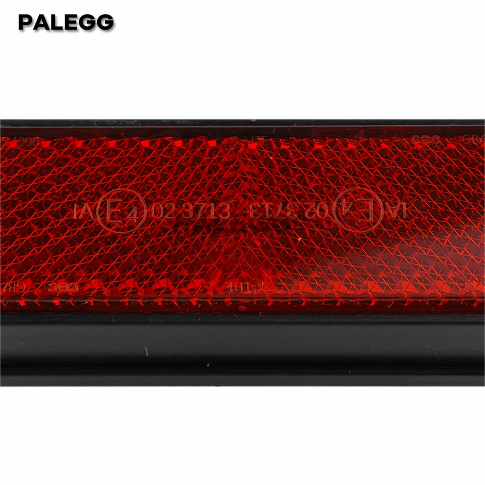 Universal Motorcycle Car Rear Reflector 3 LED Integrated License Plate Light Tail Red Reflector Safety Warning Panel