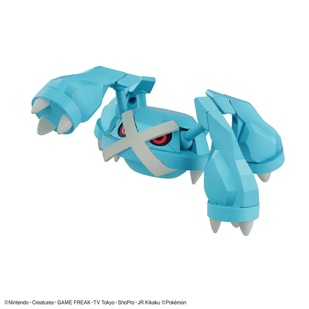 รูปปั้นโปเกมอน Bandai ดั้งเดิมตุ๊กตาขยับแขนขาได้ประกอบ metagross เครื่องประดับโมเดลของเล่น PVC 15ซม.