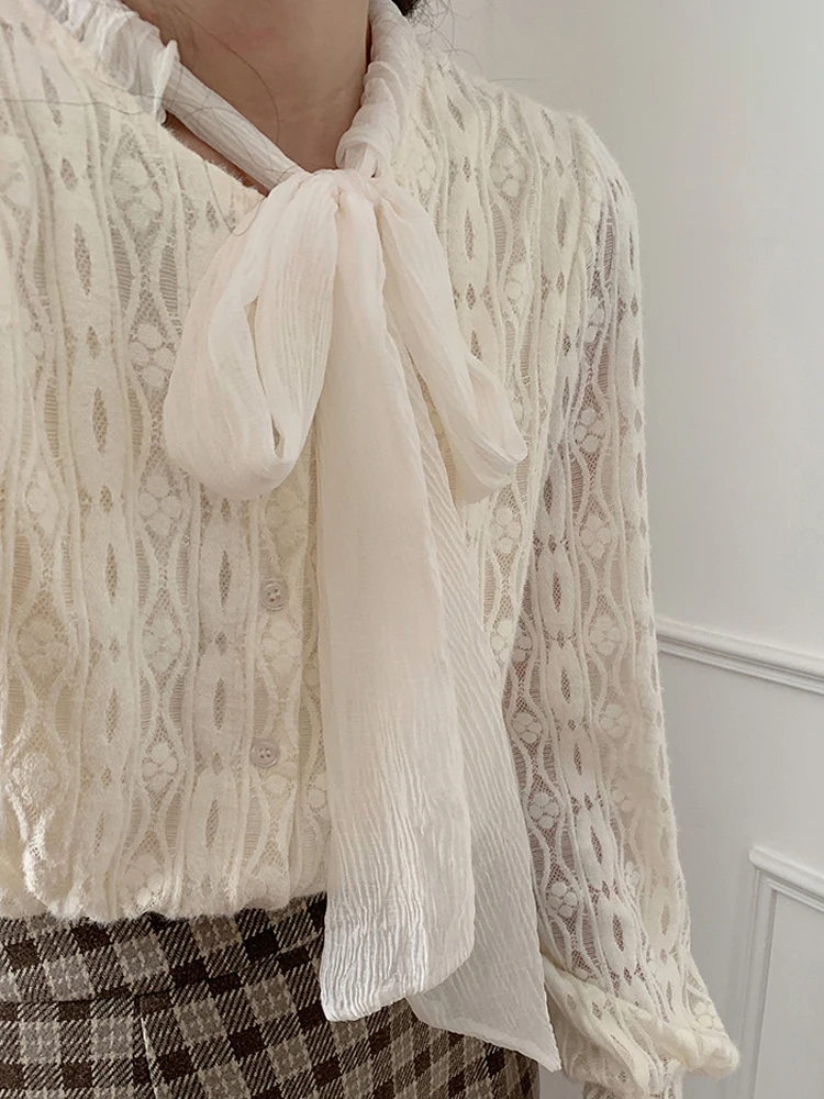 เสื้อคลุมลูกไม้ผูกเอวทรงยาวสำหรับผู้หญิง ดีไซน์ใหม่ ฤดูใบไม้ร่วง ฤดูหนาว ทรงหลวม สไตล์เกาหลี เหมาะสำหรับใส่ไปทำงาน...