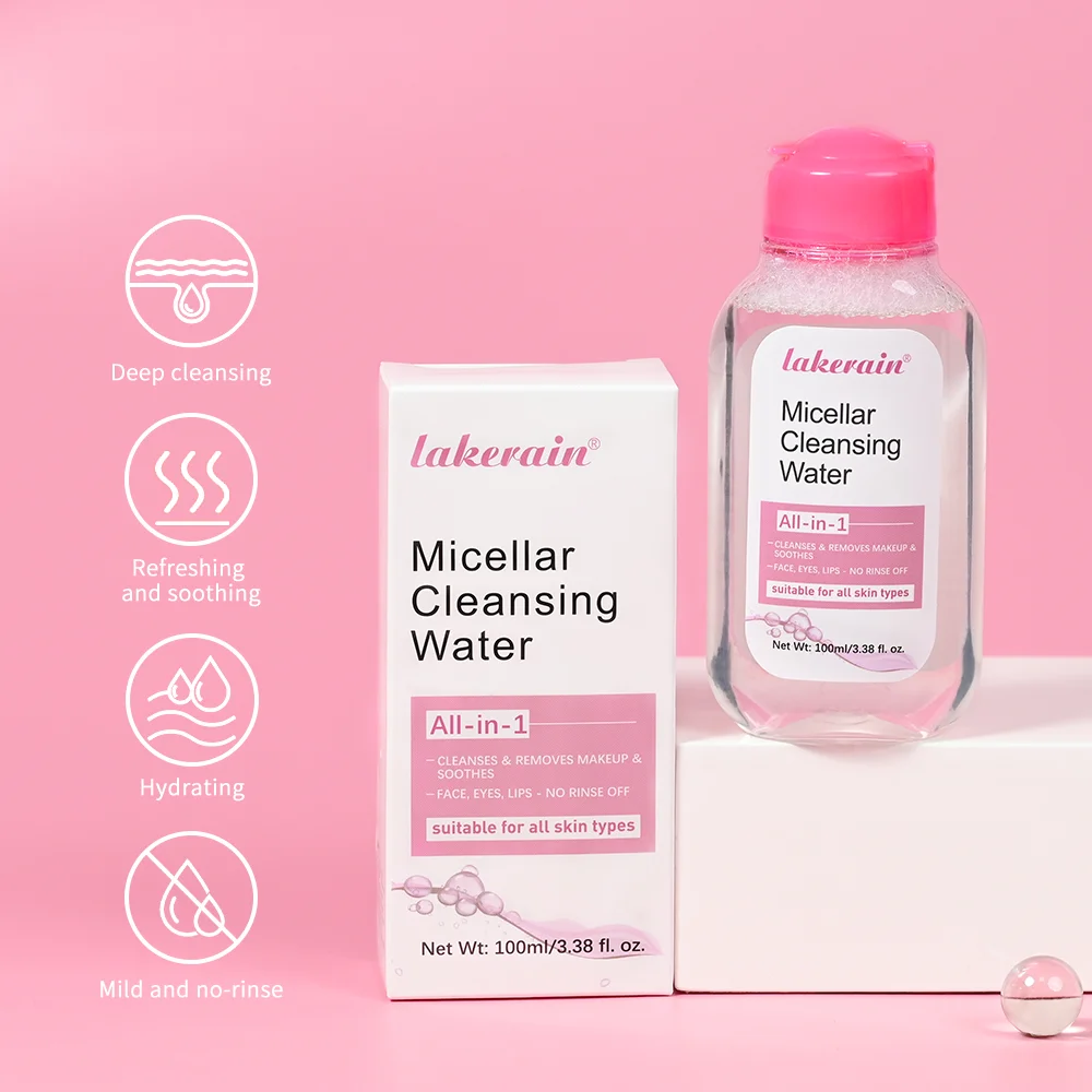 100ml Facial Cleansing Water Hydrating Facial Cleanser Makeup Remover Cleaning Water Refresh Hydrate Gently Cleansing Skin