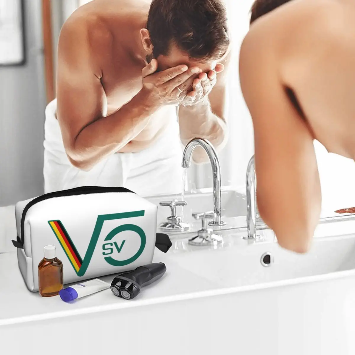 سيباستيان فيتيل شعار SV5 F1 حقيبة مستحضرات تجميل منظم مستحضرات التجميل تخزين Dopp عدة أدوات الزينة حقيبة مستحضرات التجميل للنساء مقلمة التجميل