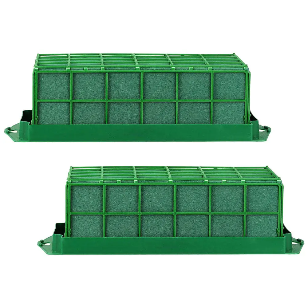 

2 шт. пенопластовые контейнеры для свежих цветов, впитывающие воду, для флористических композиций, для свадеб, дней рождения, выпускных вечеров, декоративные