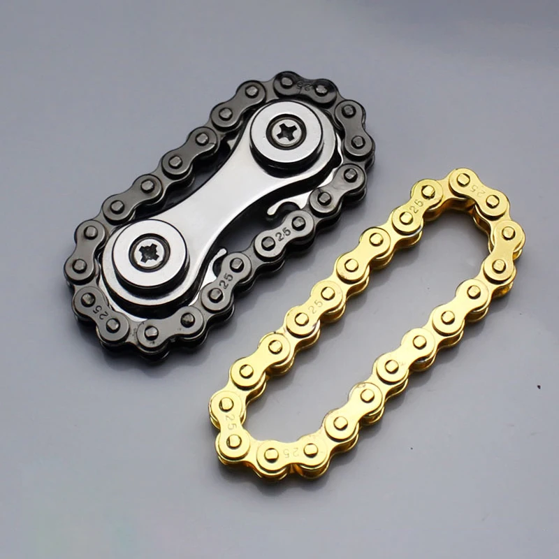 Metal DIY Sprockets Flywheel Fingertip Gyro Fidget Spinner Antistress Anxiety Fingertip Gyro Sprockets Chains Fidget Toys