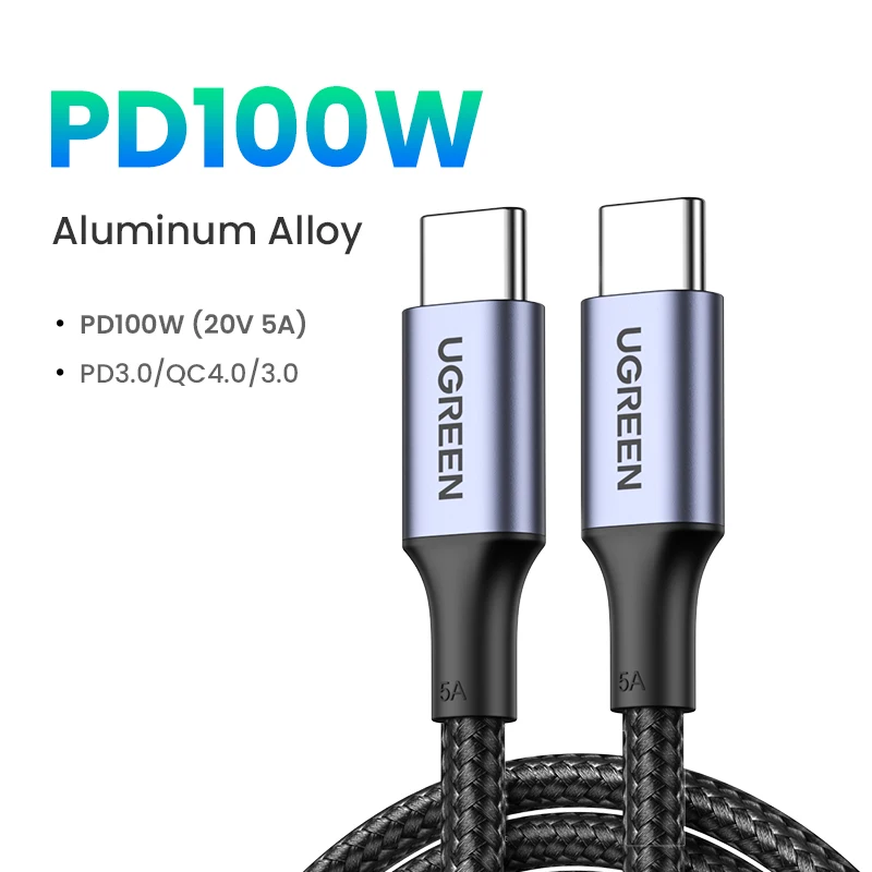 Ugreen Usb Kabel PD100W Usb C Naar Type C Fast Charger Kabel Voor Xiaomi Samsung Macbook Ipad 5A Mobiele Telefoon cord Usb-kabel Type C