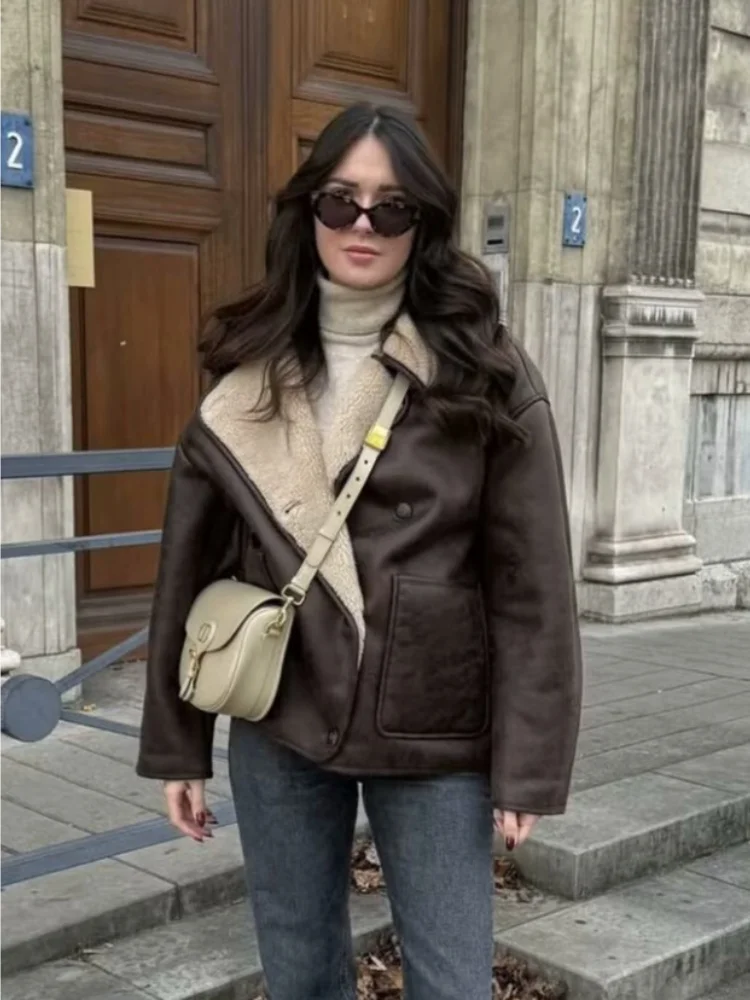 

NewWomen's Cotton Jacket Arrival Vintage Lenzing Rayon High Collar Large Pocket Decorative Quilted Coat for Flip fur integrated