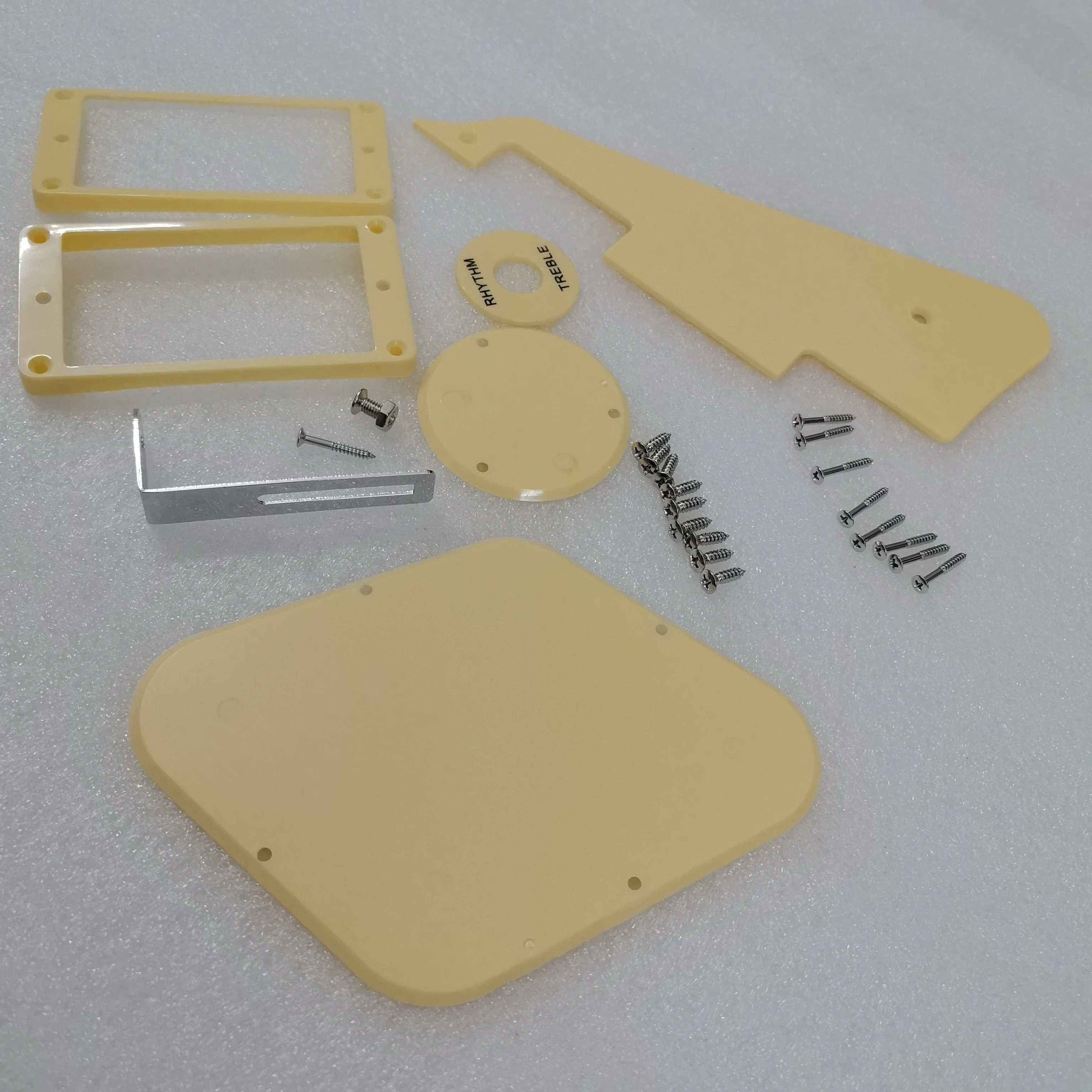 Standard LP Pickguard/Control Backplate/Switch Cavity Cover Mounting Screw for Les Paul Styles Guitar, 1Ply Black/Yellow/White