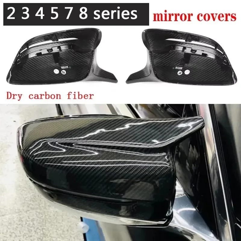 

For BMW 2 3 4 5 7 8 Serie G20 G42 G30 G14 G15 G16 G22 G23 Upgrade Shells Rearview Cap Carbon fiber rear view mirror case cover