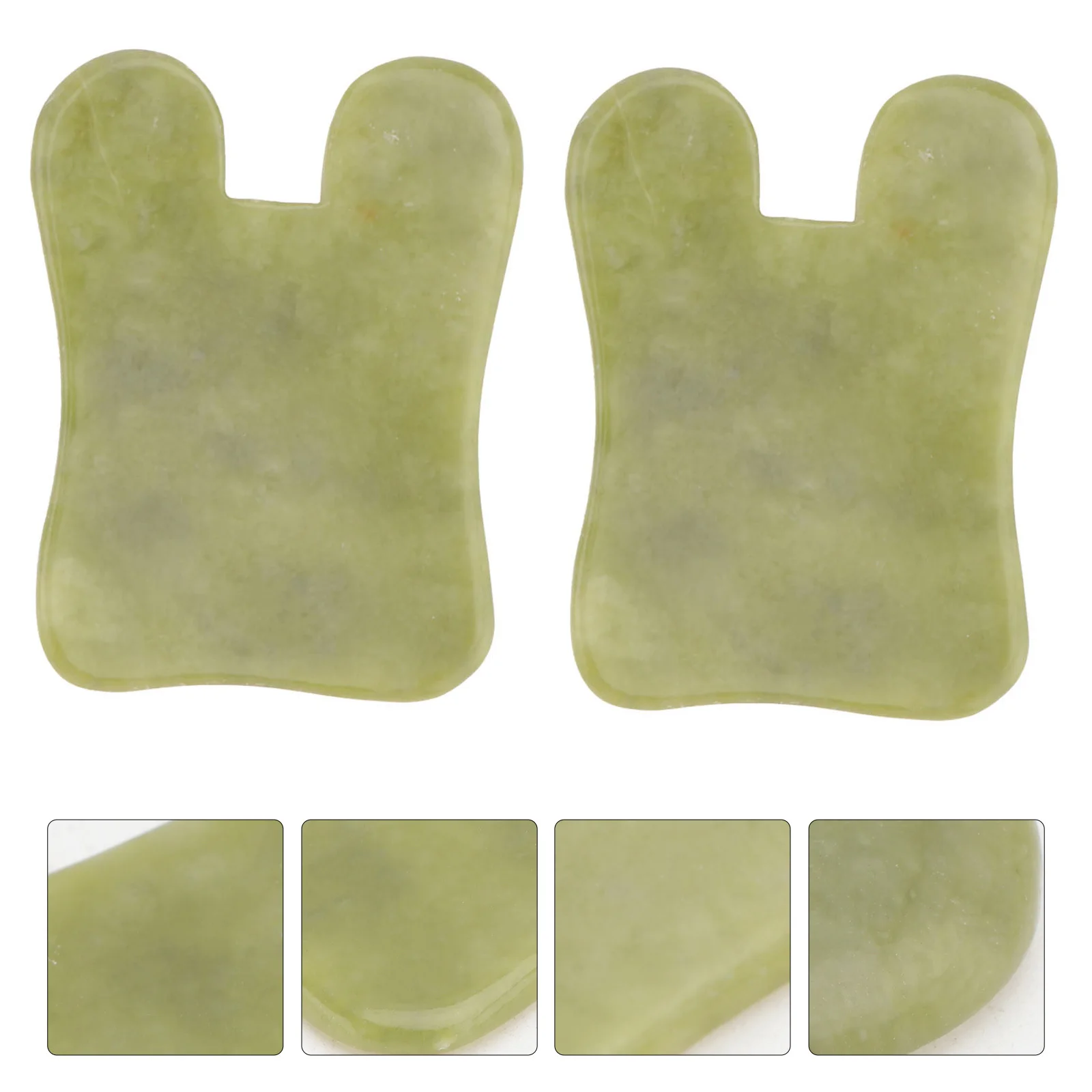 แผ่นขูดหน้าหยก 2 ชิ้น อุปกรณ์นวดหน้าแบบขูด ทนทาน สำหรับดูแลผิวหน้า ช่วยกระตุ้นการไหลเวียนโลหิต