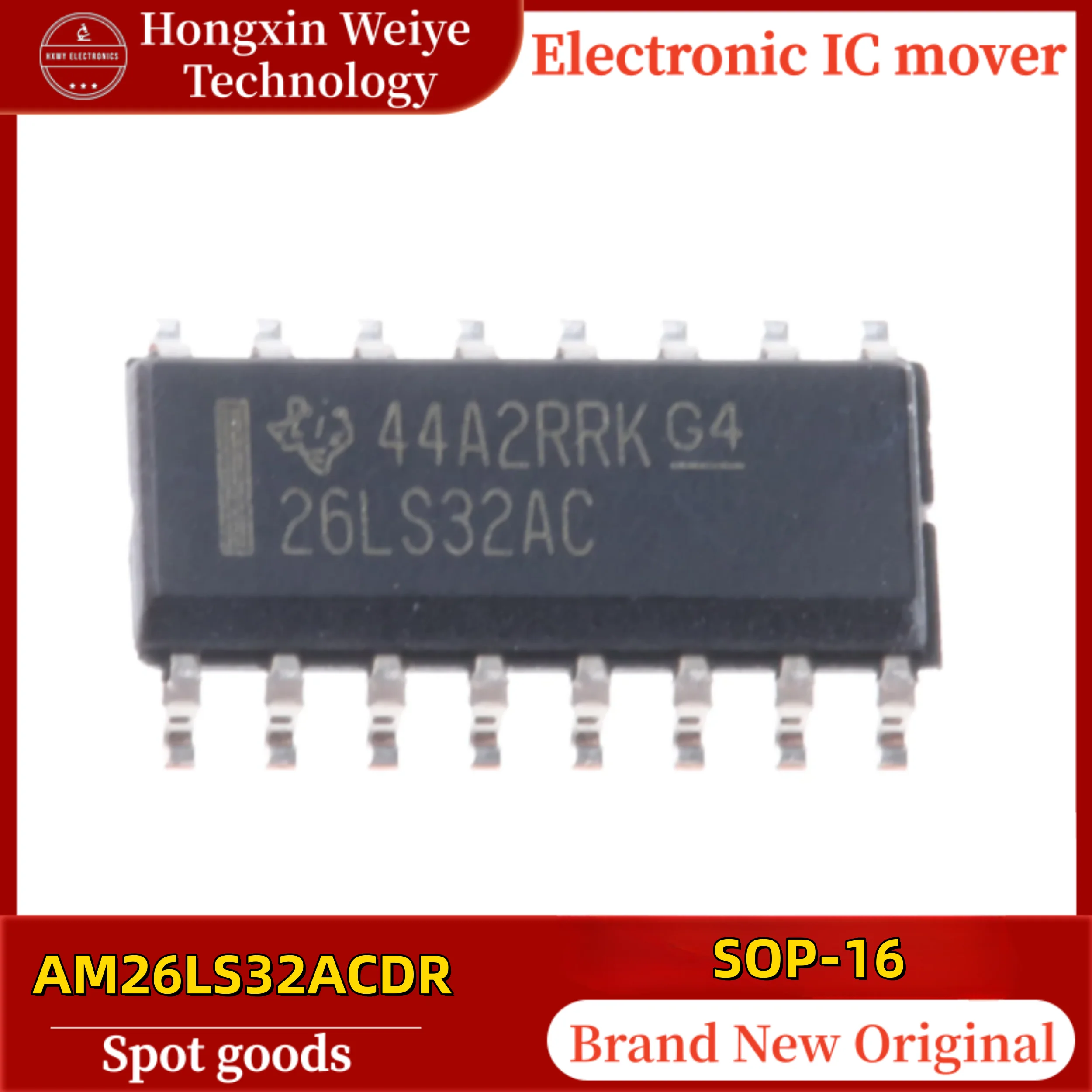 

(20/50 piece) AM26LS32ACDR with Silkscreen Mark 26LS32AC AM26LS32AC SOP-16 Quad Differential Line Receiver IC 100% Original In S