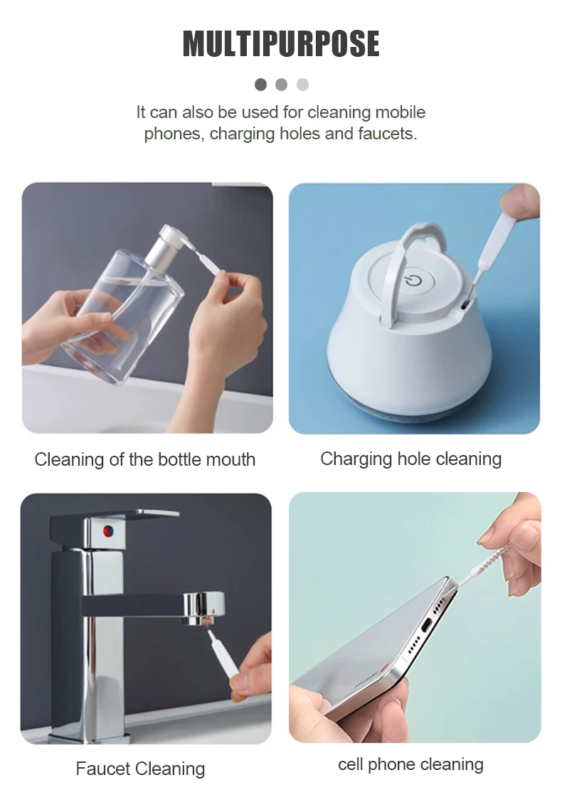 Nylon Kleine Bürste Dusche Kopf Handy Loch Kleine Loch Lücke Reinigung Pinsel Haushalts Reinigung Werkzeuge Liefert Gadgets – Detail 7