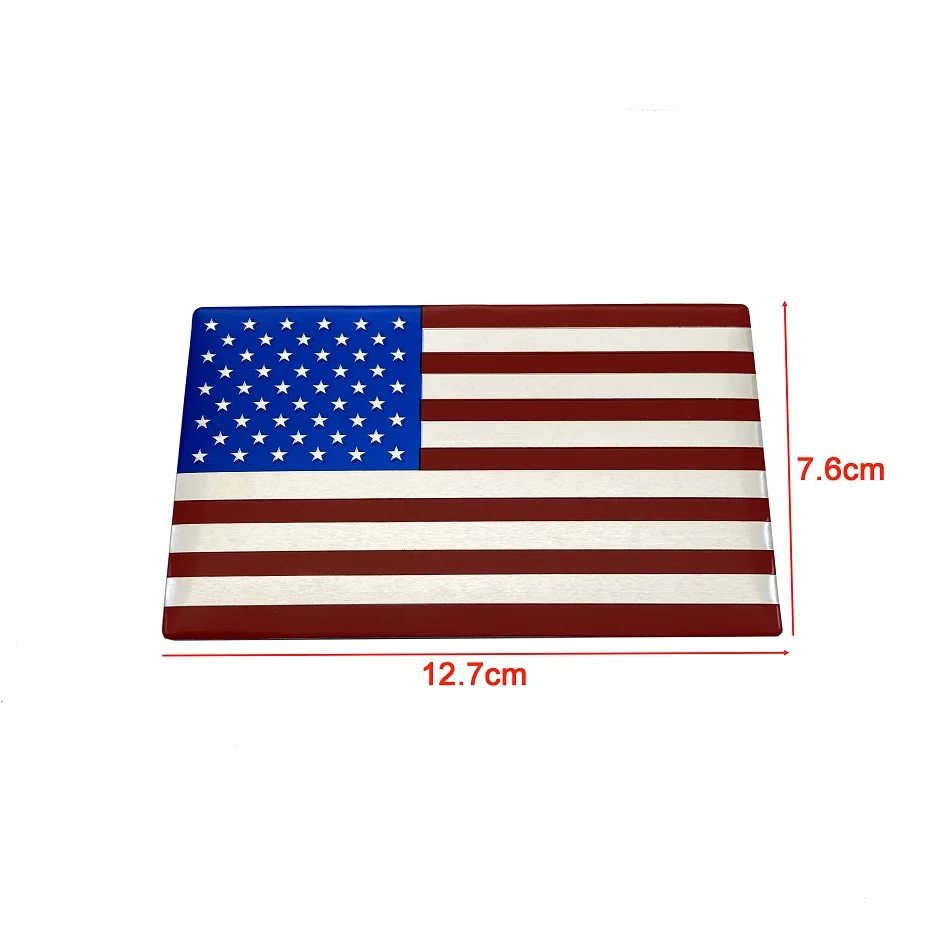 1pcs Automobile Exterior Accessories Great Country United States Of America USA National Flag Aluminum Alloy Car Stickers