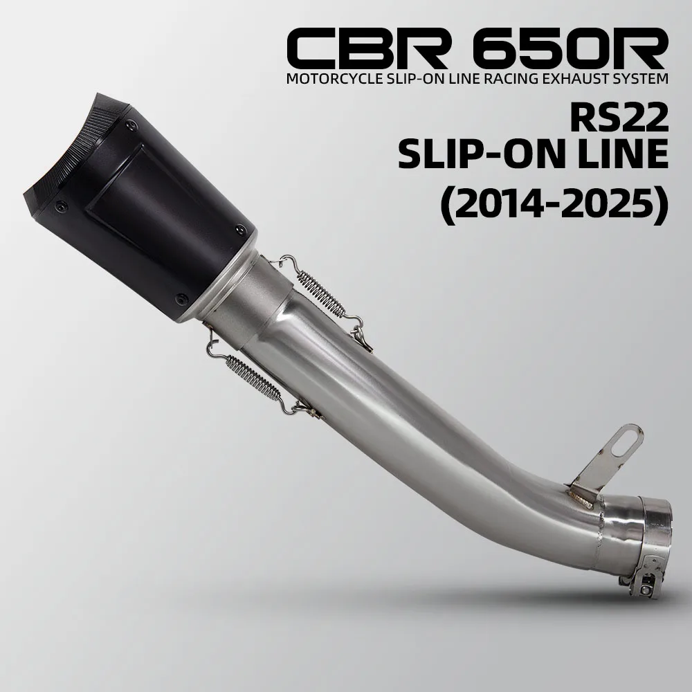 

For Honda CBR650R CBR650F CB650R CB650F 2014-2025 years Motorcycle Exhaust Slip on Line Middle Link Pipe Connect Muffler
