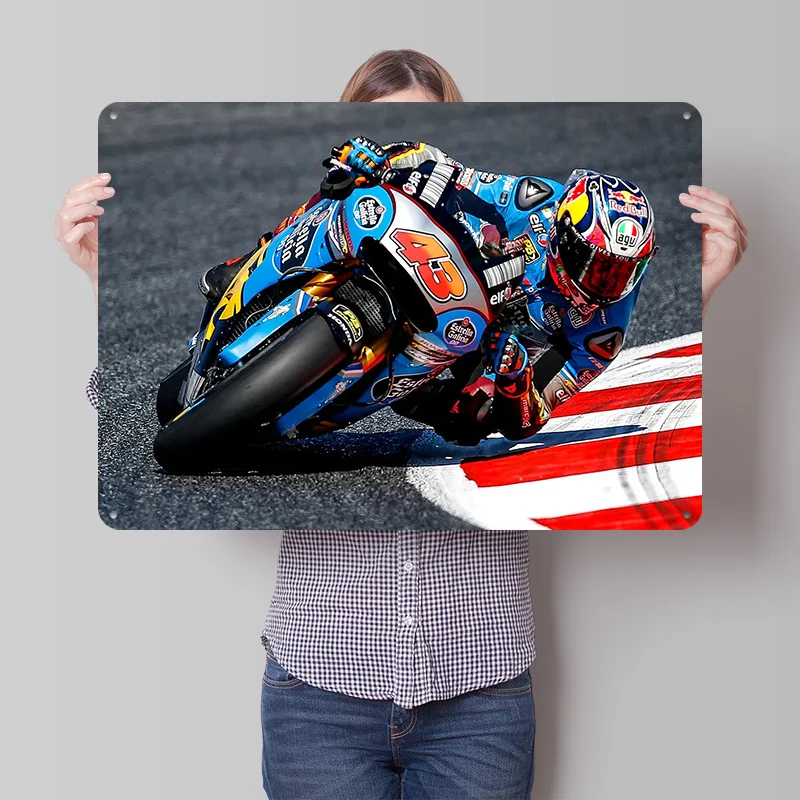 Jack Miller MotoGP 2016 Personalized 3D Textured Metal Poster Wall Art Vintage Tin Signs for Home Decor Room Decoration Gaming