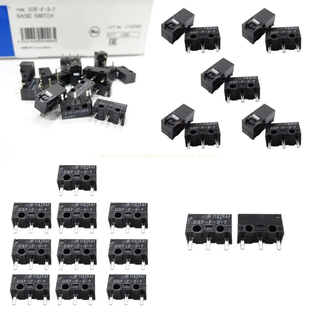 

Mouse Microswitch Gray Dot Mouse Micro Switches D2FC D2F-F-3-7 20M 0.74N 3Pins