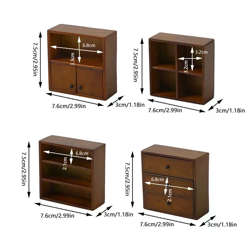 Combinaison Miniature pour maison de poupée 1:12, vitrine, meubles, modèle de décoration, jouet, accessoires pour maison de poupée
