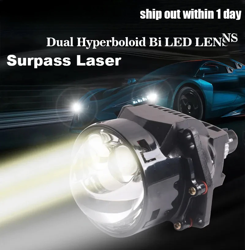 

72W 6000K Hyperboloid Bi LED Projector Lens Matrix Auxliary LED Lights Auto Projector 3inch Headlight Lenses Lamps Car