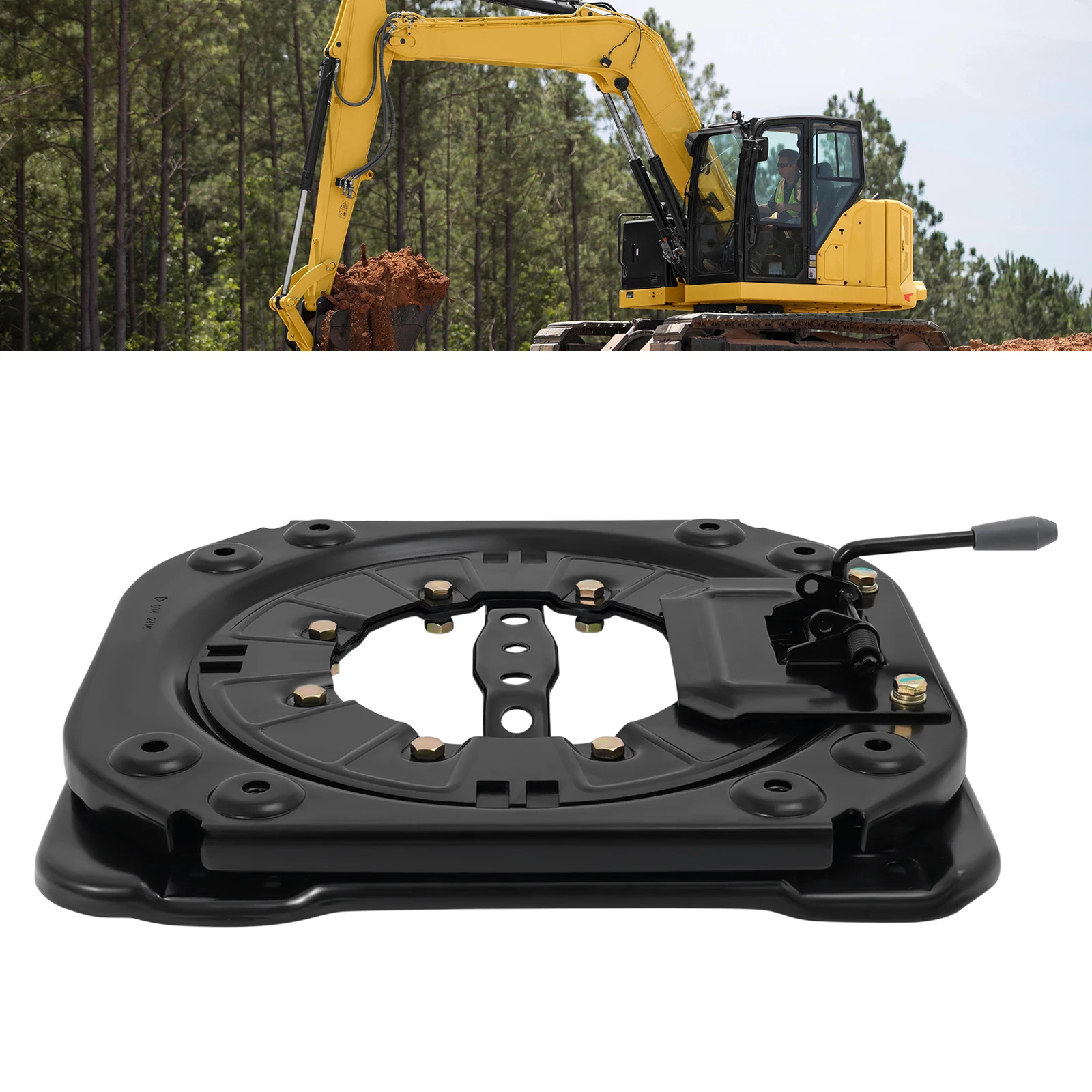 

360° RV Seat Swivel Base 3mm Steel, 286.6lbs Load 14.1x15.2in Steel Seat Swivel Base for RV/Van/Modified Vehicles