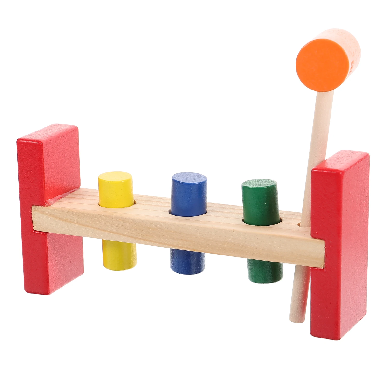 1 conjunto de martelo de madeira reconhecimento de cor aprendizagem precoce batendo jogo para crianças da criança percussão brinquedo educacional correspondência